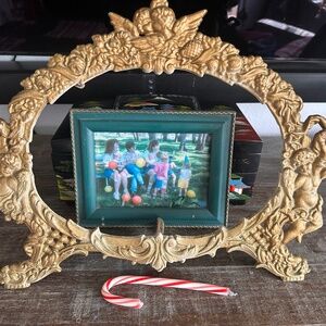 Antique Picture Frame Cast Iron 16”x12” 1900s